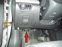 Расположение диагностического разъема Chevrolet Cruze