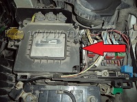 Расположение ЭБУ двигателя Citroen C5