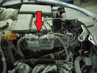 Расположение ЭБУ двигателя Chevrolet Cruze