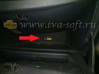 Расположение диагностического разъема Lada Largus