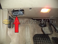 Расположение диагностического разъема Volvo S80